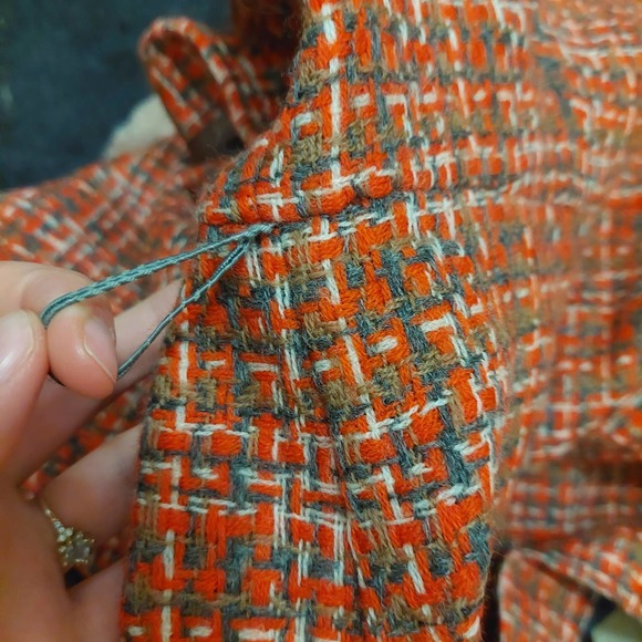 Vintage 60s 70s Tweed Woven Sleeveless Midi Dress - Picture 5 of 6